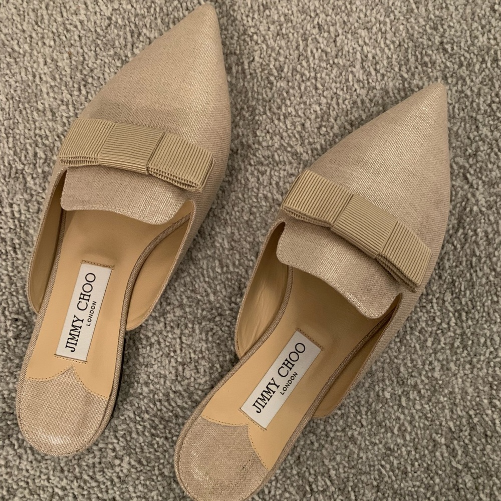Jimmy choo flats with bow